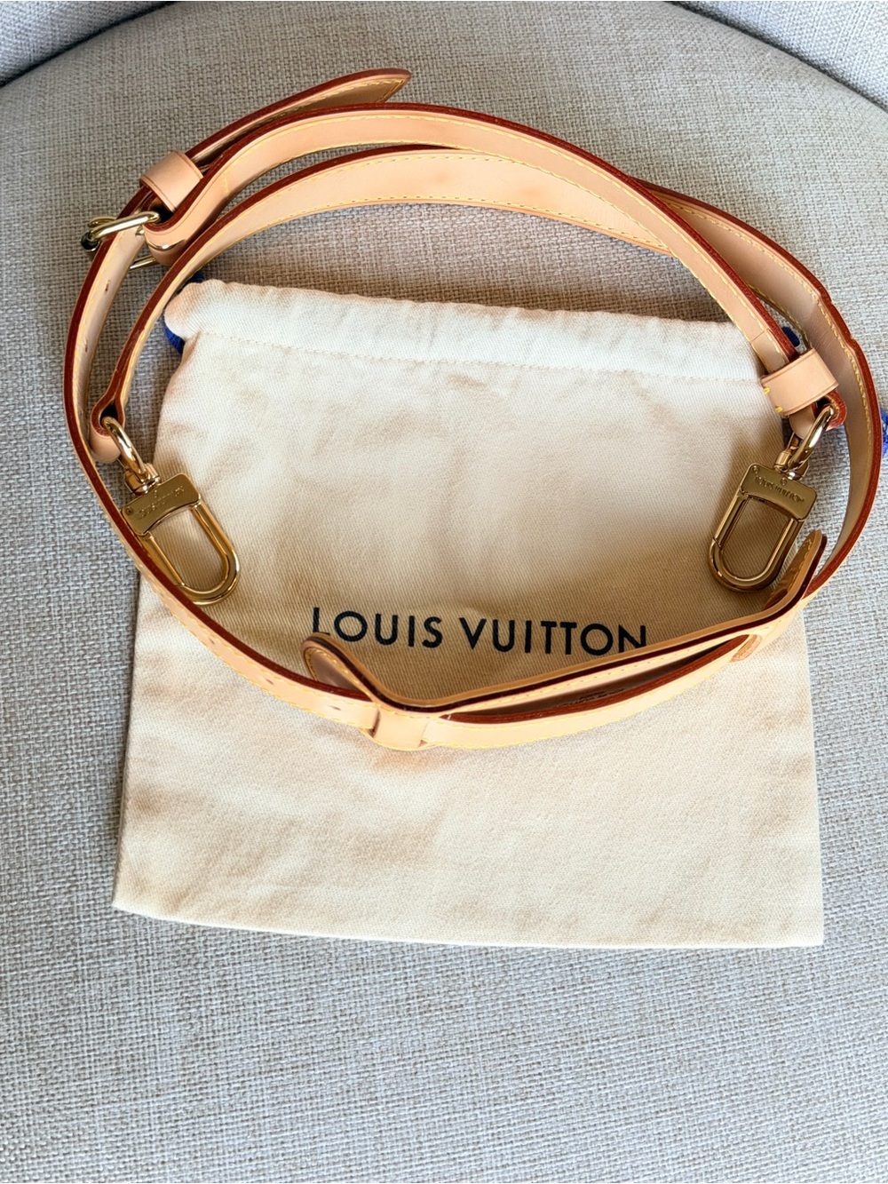 Louis Vuitton Travel Keepall Adjustable Vachetta Leather Strap w/ Box & Dust Bag - Picture 2 of 16